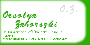 orsolya zahorszki business card